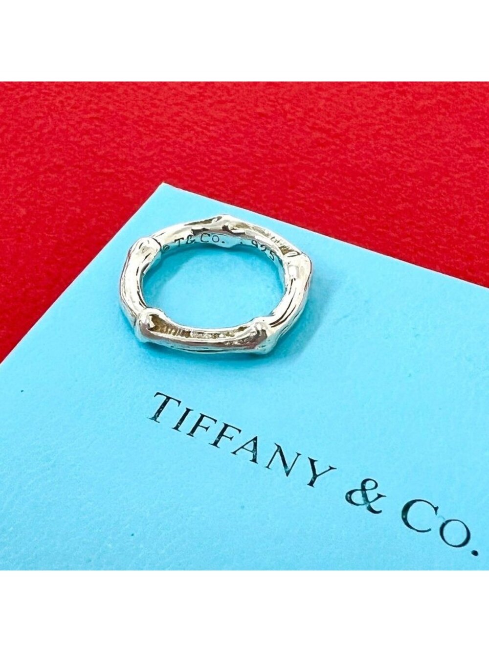 Tiffany & Co Vintage Bamboo Ring 925 Sterling Silver
